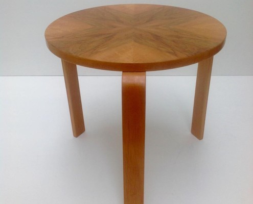 Radial veneered Side Table