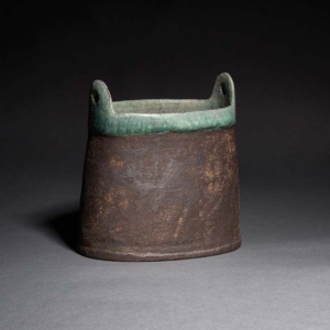 Stoneware vessel with lugs